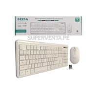 Teclado Y Mouse Inalámbrico Para Pc Laptop Mac Blanco